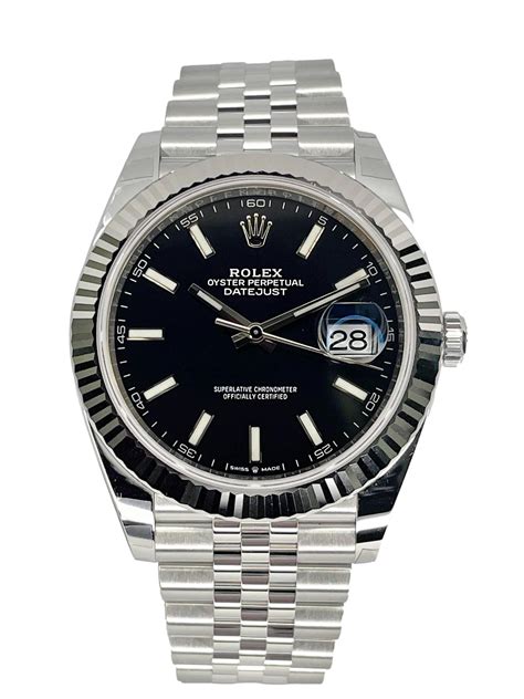 rolex datejust black fluted|rolex datejust black price.